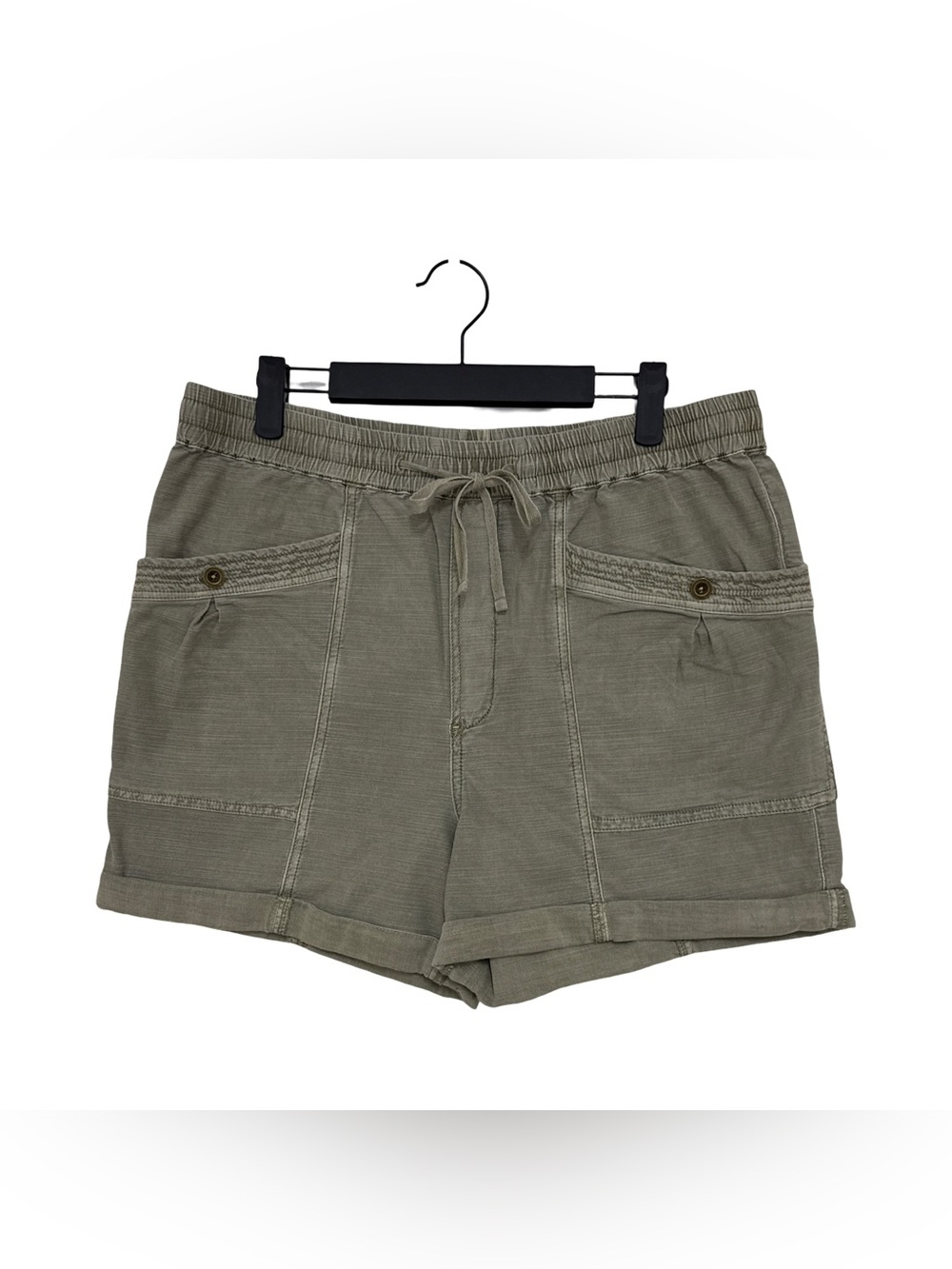 Anthropologie Utility Drawstring Pull On Shorts Women’s in Olive Size Medium